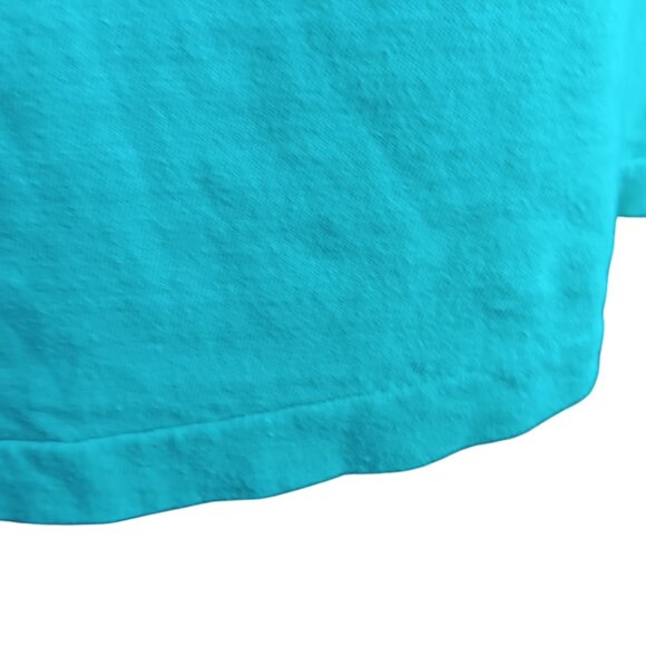 Large Vintage T-shirt Single Stitch London Big Ben Double-Decker Bus Turquoise - Picture 3 of 8